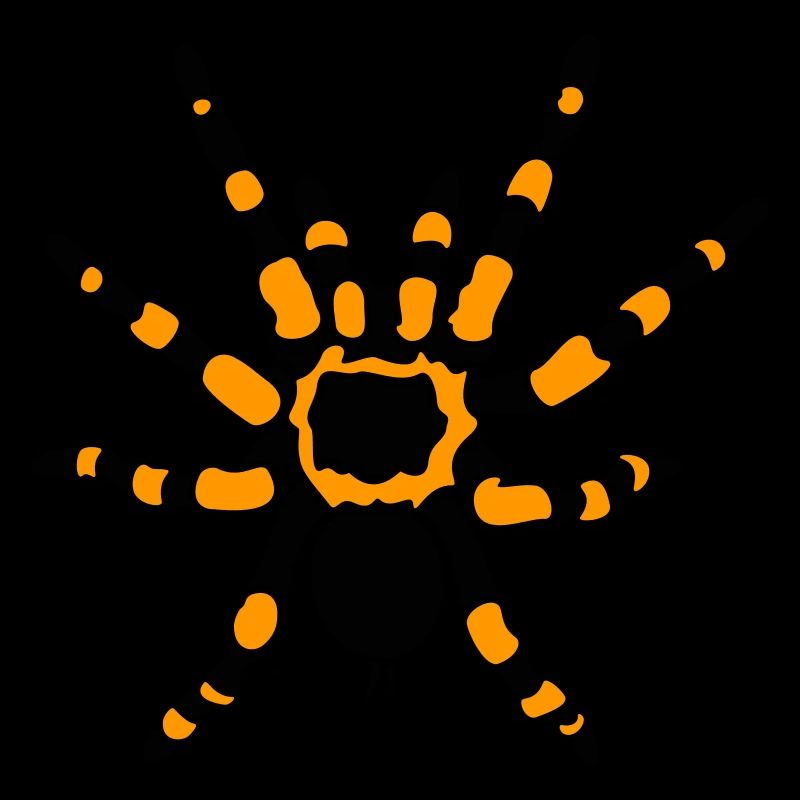 Tarentule orange du genou