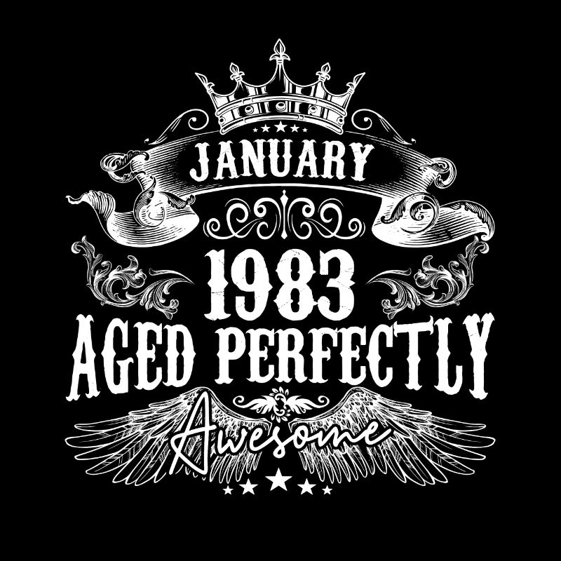 1983| Januar 1983 Geburtstag Perfekt gealtert