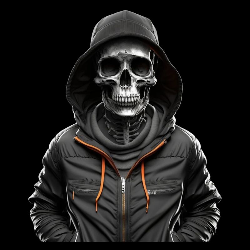 Skelett mit Pullover