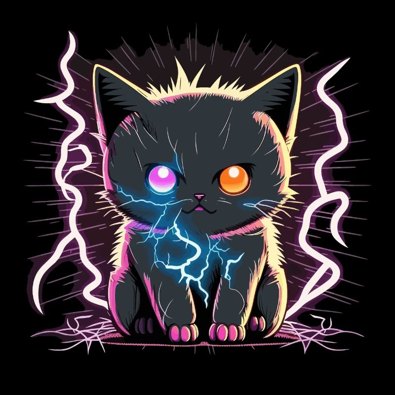 Elektrifizierte Katze