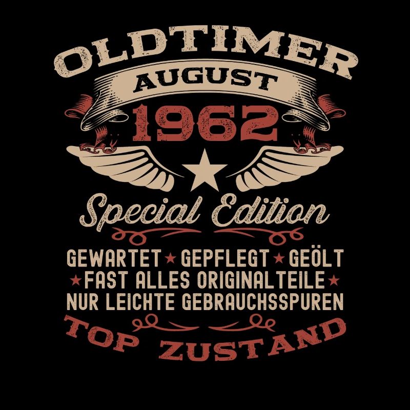 63. Geburtstag Oldtimer August Jahrgang 1962