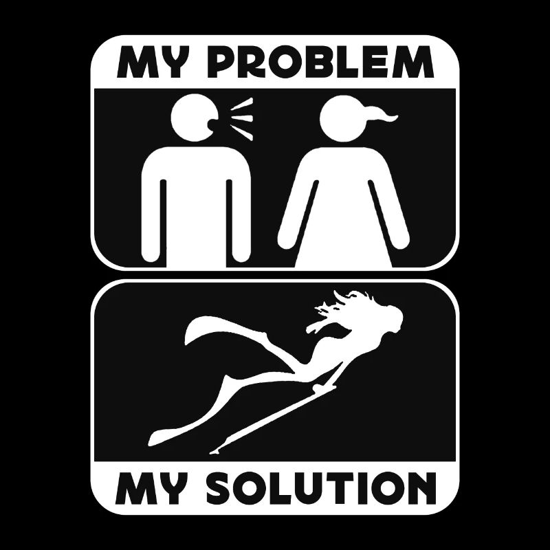 Spearfishing My Problem My Solution Pictogram Mom