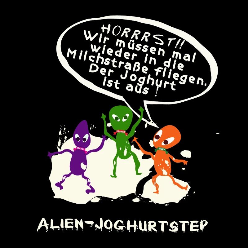 Aliens tanzen Joghurtstep