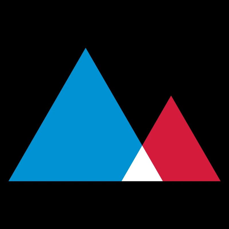 Triangle gift shapes and colors mountains