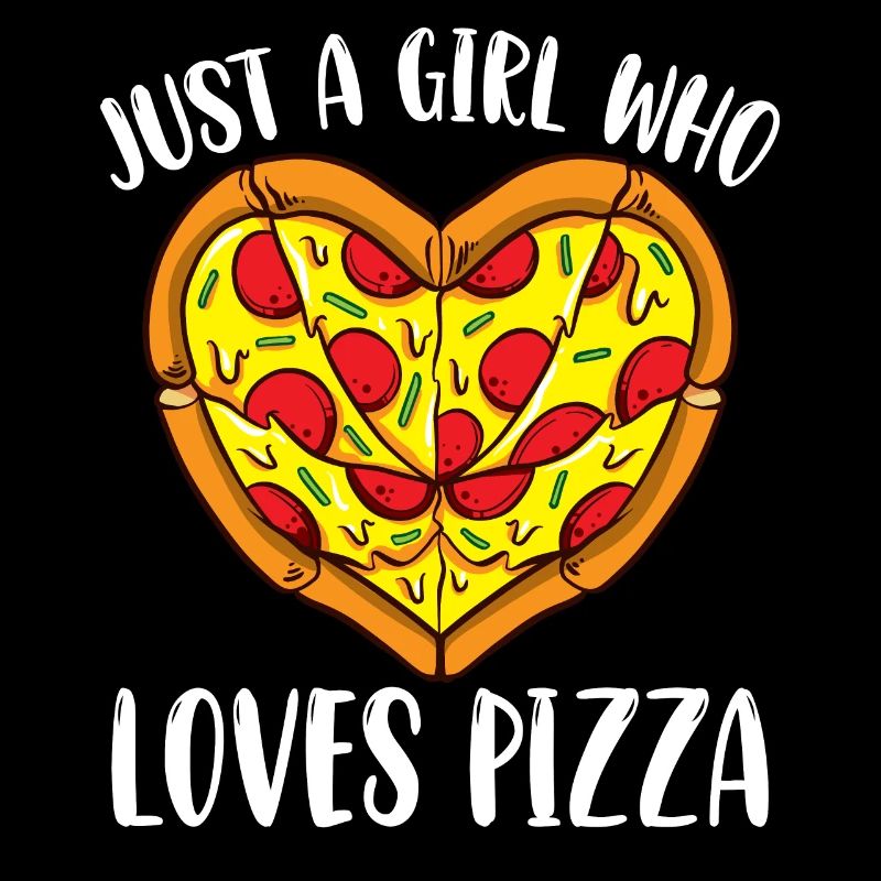 Nur ein Mädchen, das Pizza liebt Lustige Pizza Fan