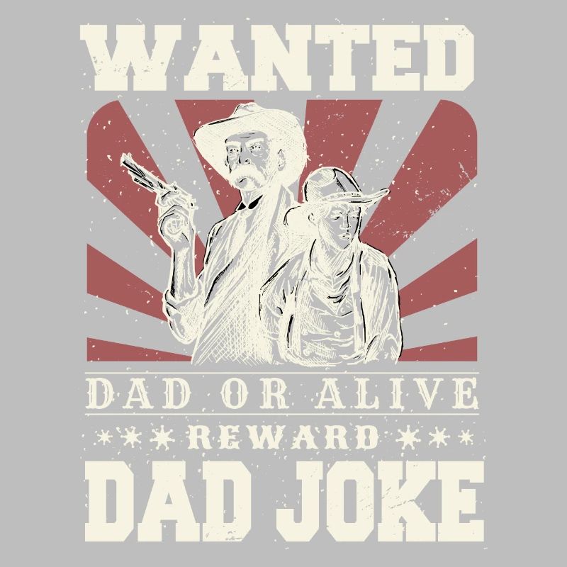 Gesuchter Vater oder lebendiger Cowboy-Vater scherzt Vatertag