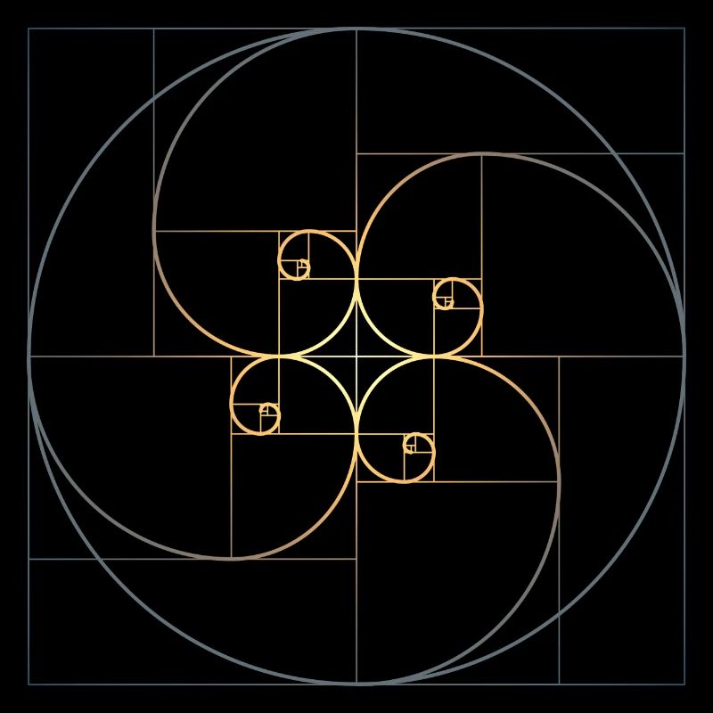 Fibonacci Spiralen Goldener Schnitt Geometrie Phi