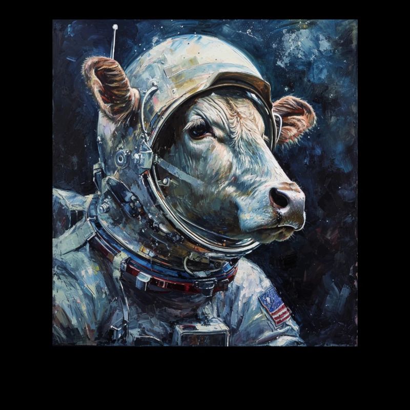 vache, vaches, voyage dans l’espace, agriculteur, fusée, astronaute de l’espace