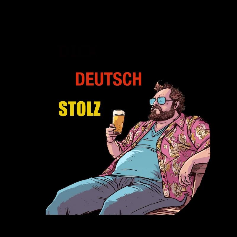 Dick, Deutsch, Stolz - lustige Trinksprüche