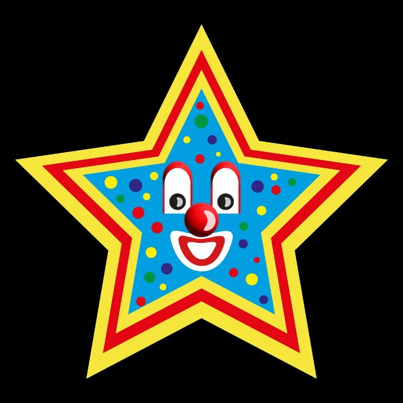 Karneval Stern mit Konfetti.