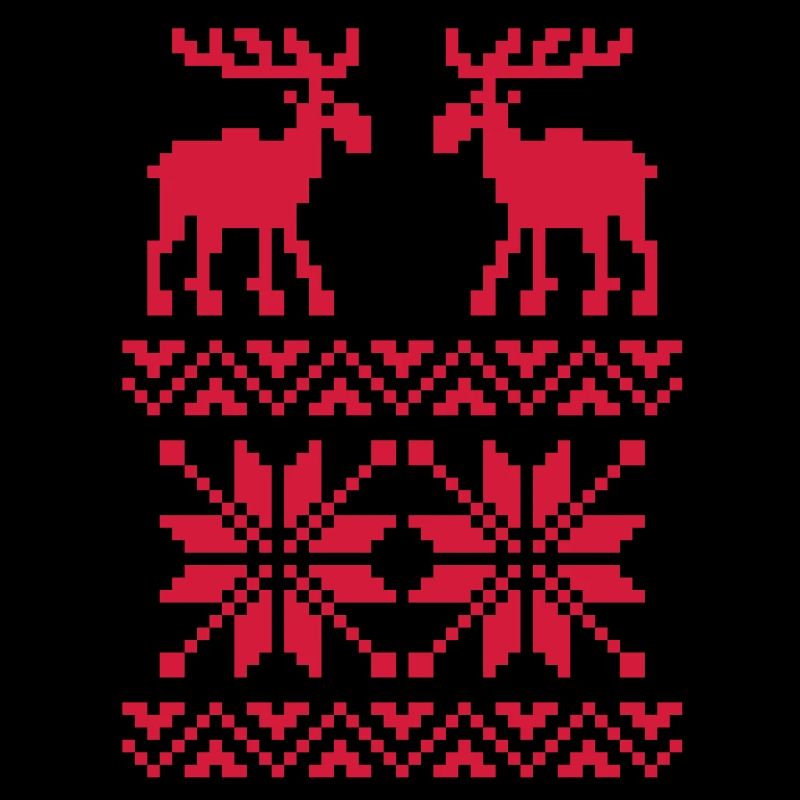 Elch-Muster-Weihnachtspullover
