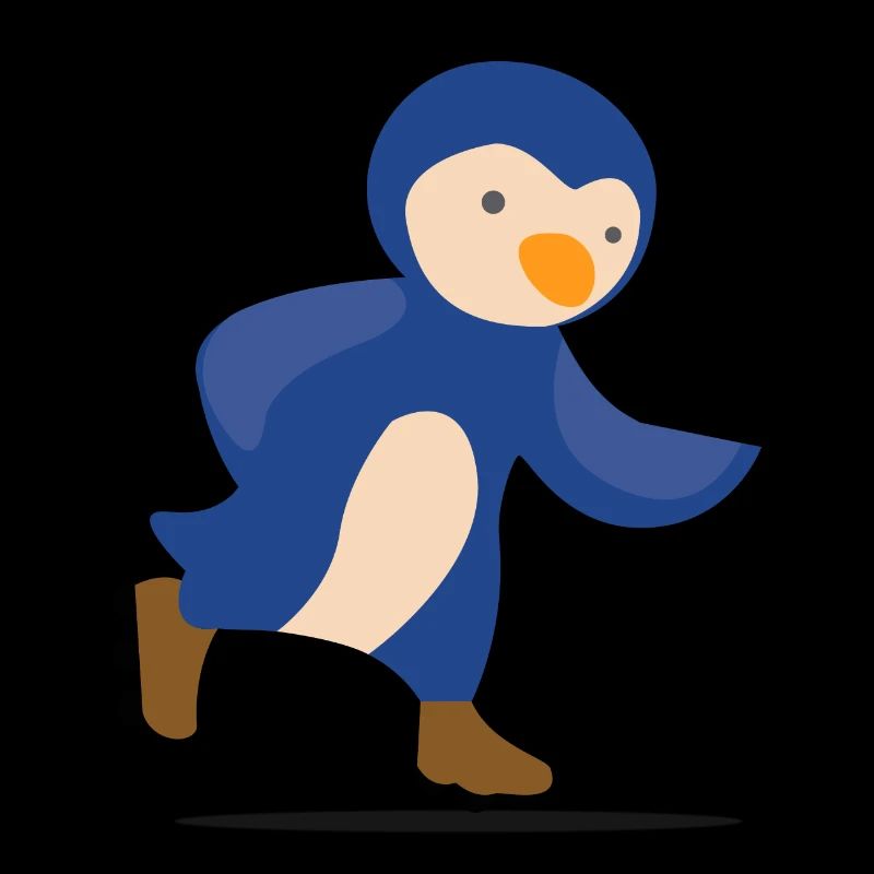 Rollschuh Pinguin Geschenk