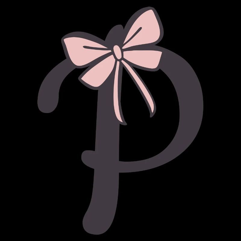 Lettre initiale P Ruban