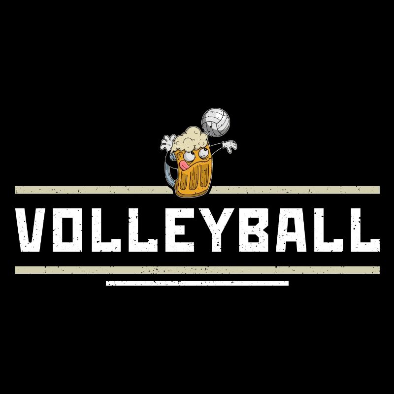 Volleyball Bier Biertrinker Volleyballtrainer