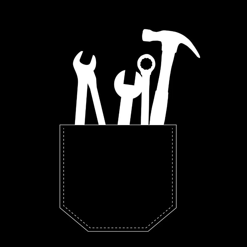 Brusttasche Werkzeug Geschenk Idee weiss