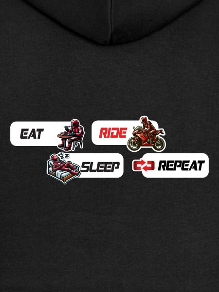 Eat Sleep Ride Repeat Motorcycle & Biker Quote
