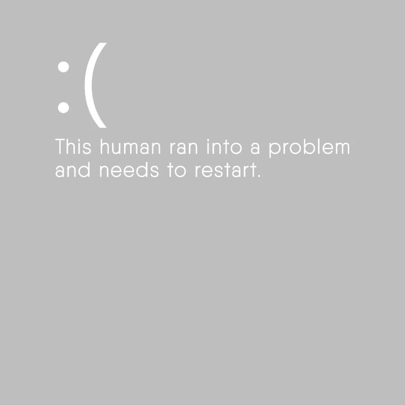 Computer Nerd Blue Screen