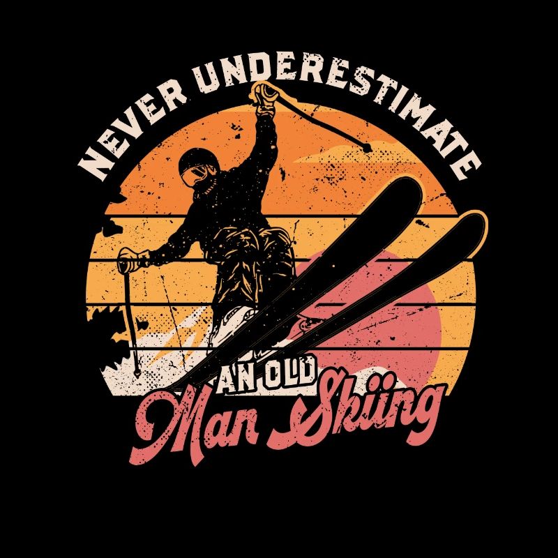 Never Underestimate An Old Man Skiing Skifahrer