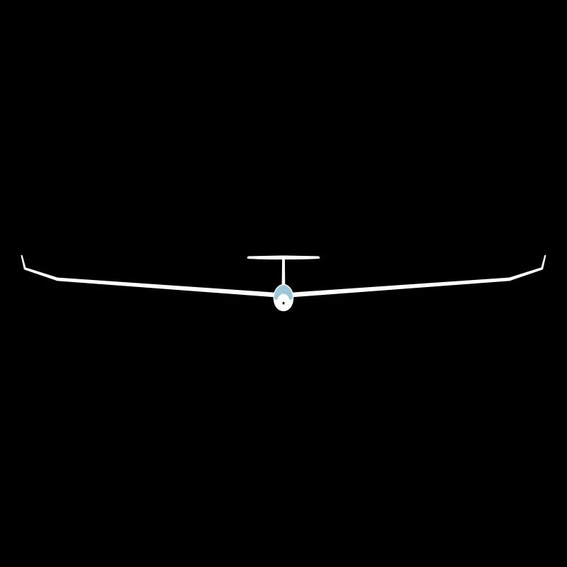 Glider gliding on the frontal glider