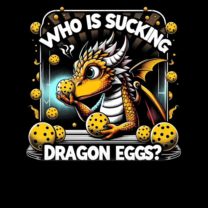 Dragon Pickleball Player Paddle Game Lover