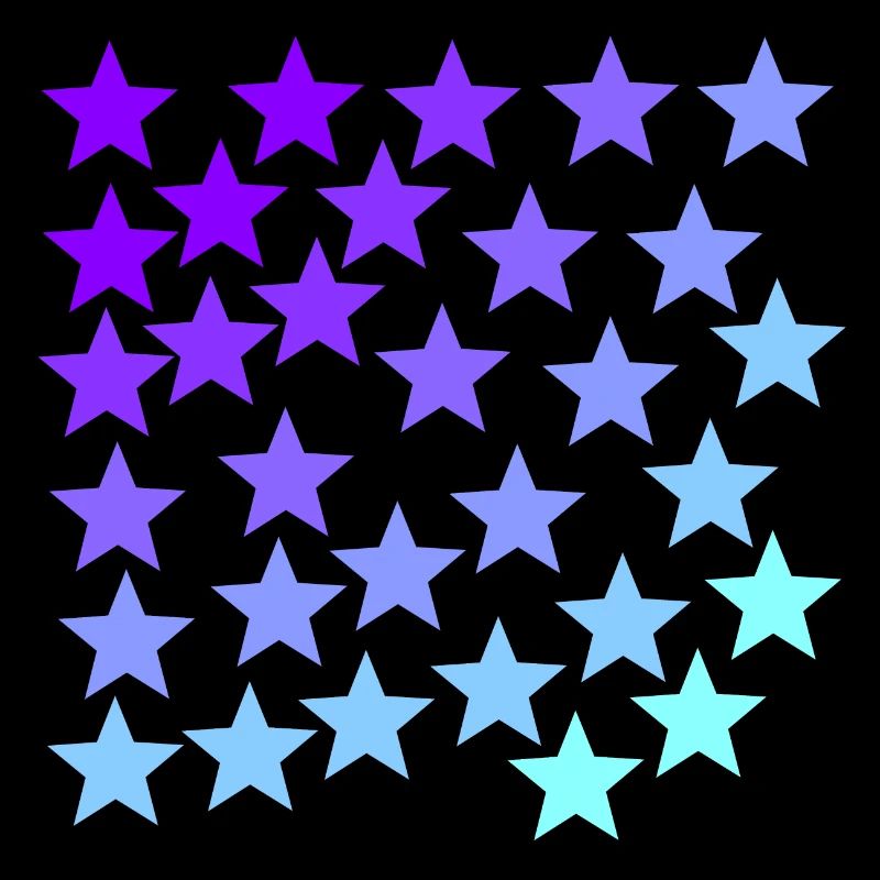 Etoiles violet turquoise lavande bleu clair idée cadeau