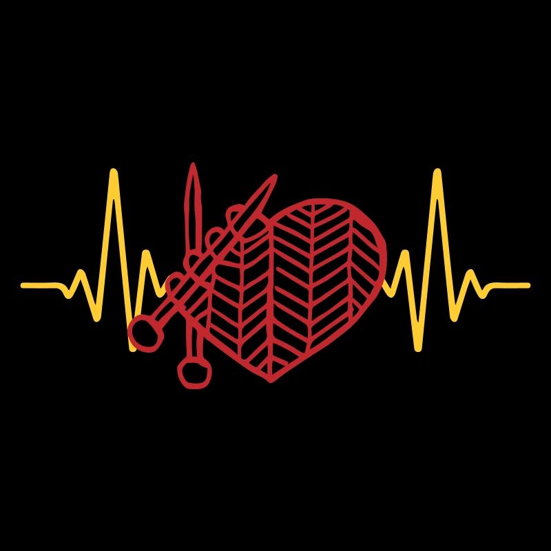 Knitting heartbeat knitting | Colors changeable