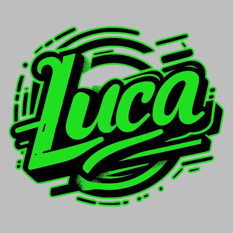 Luca Name Graffiti green
