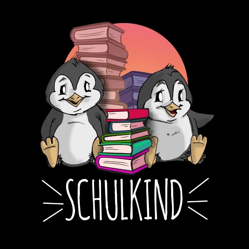 Schulkind Pinguin Einschulung