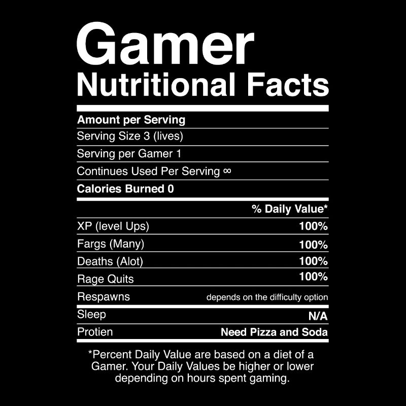 Gamer Gaming Gambling Game Ingredients Saying Gift