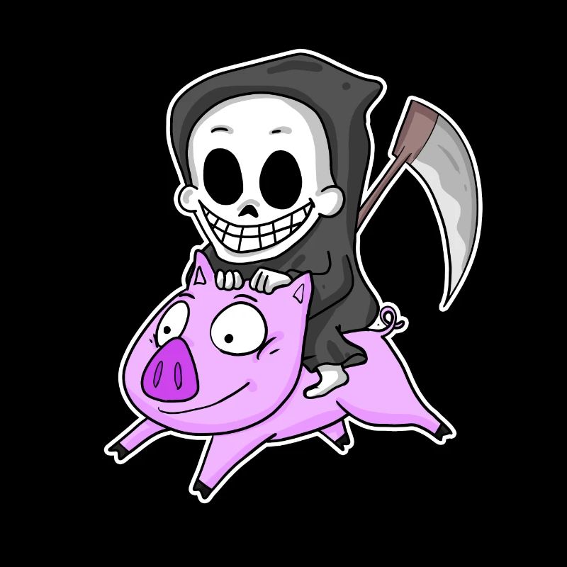 Grim Reaper and Pig