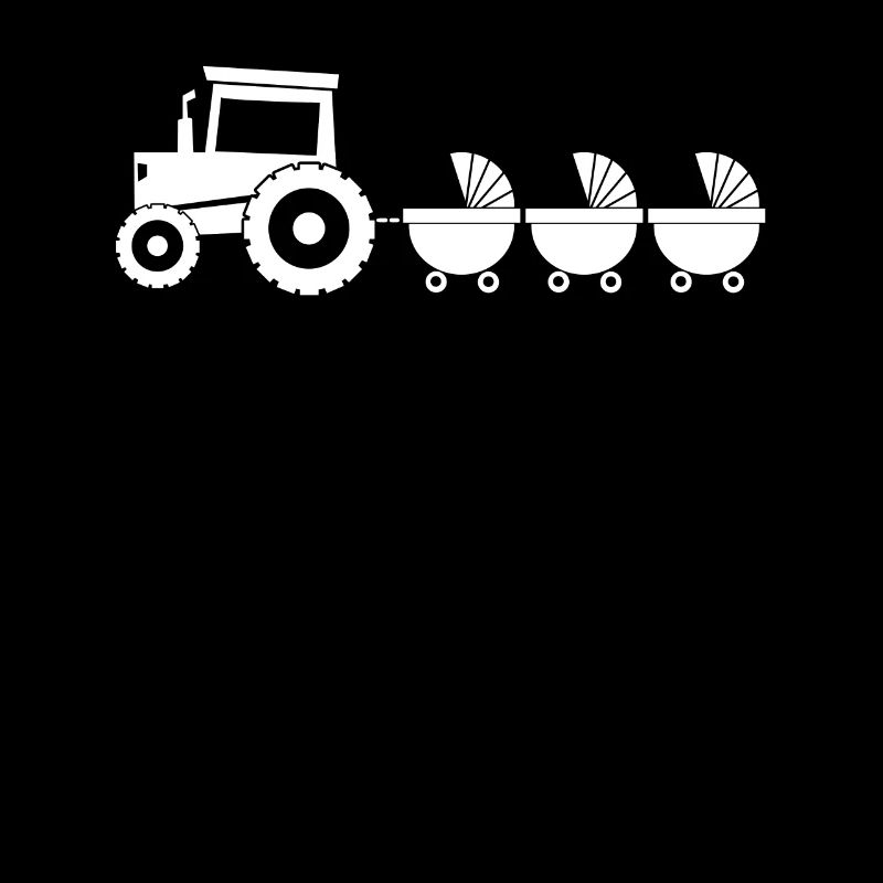 Tracteur avec chariot bébé - triplés