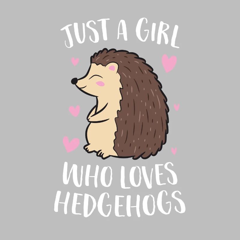 Nur ein Mädchen, das Igel liebt süsses Igel