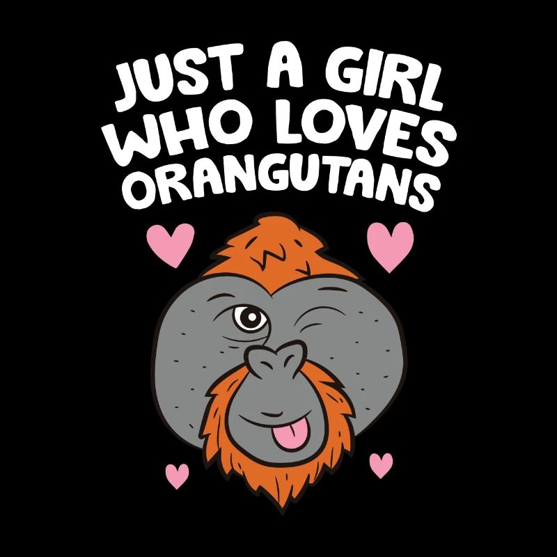 Nur ein Mädchen, das Orang-Utans liebt