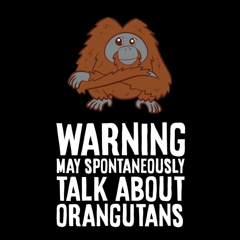 Warnung kann spontan über Orang-Utans sprechen