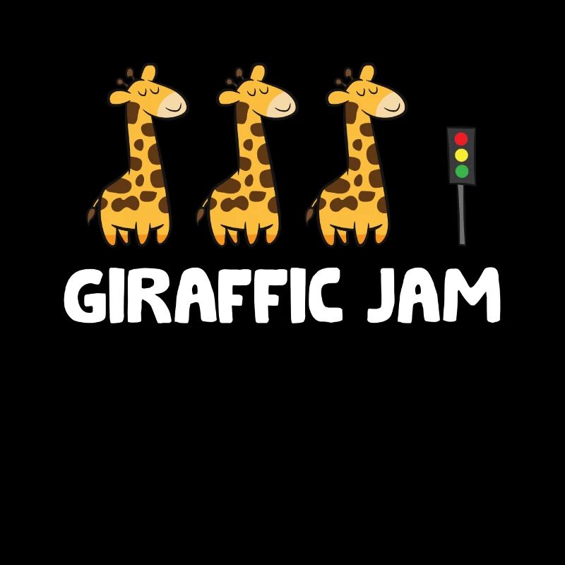 Giraffic Jam Giraffe Pun Traffic Jam Funny Giraffe