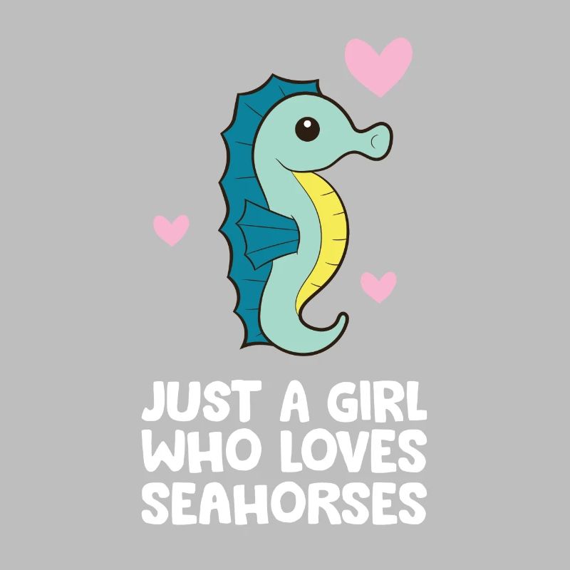 Nur ein Mädchen, das Seepferdchen liebt