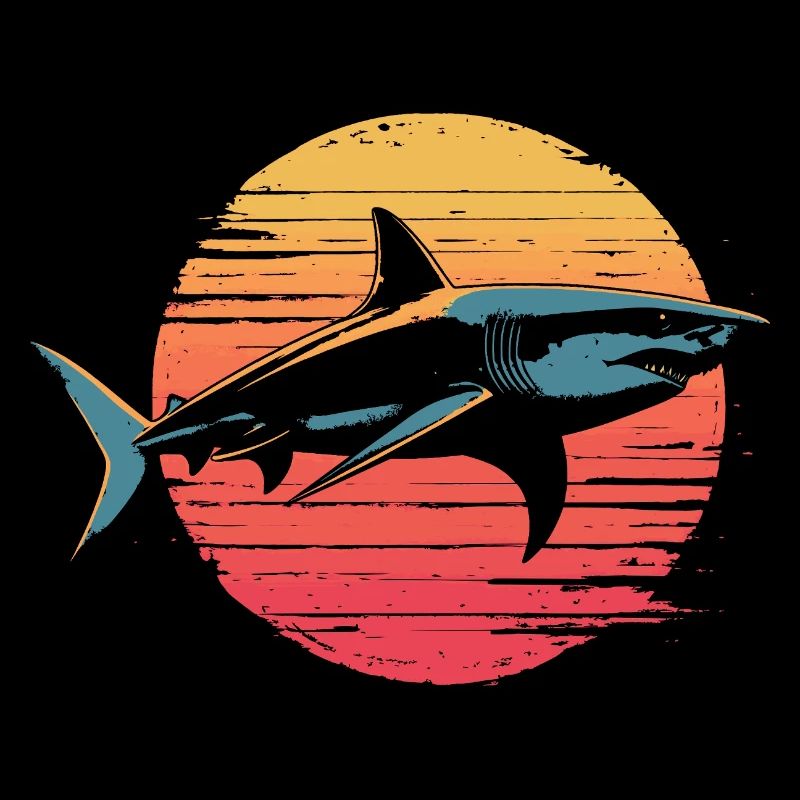 Silhouette de requin Vintage