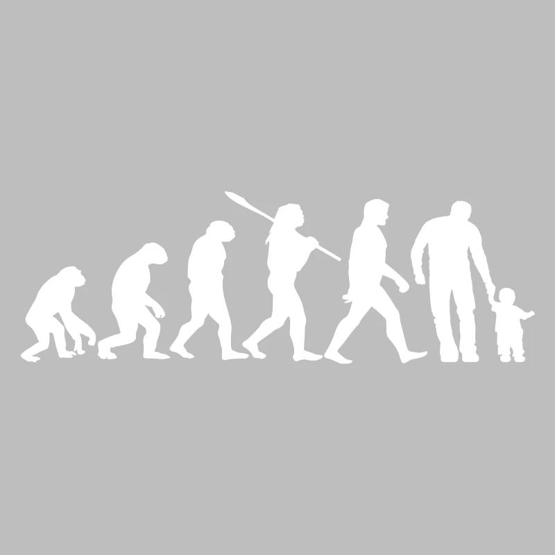Vater Evolution Sohn Tochter Kind | Geschenkidee