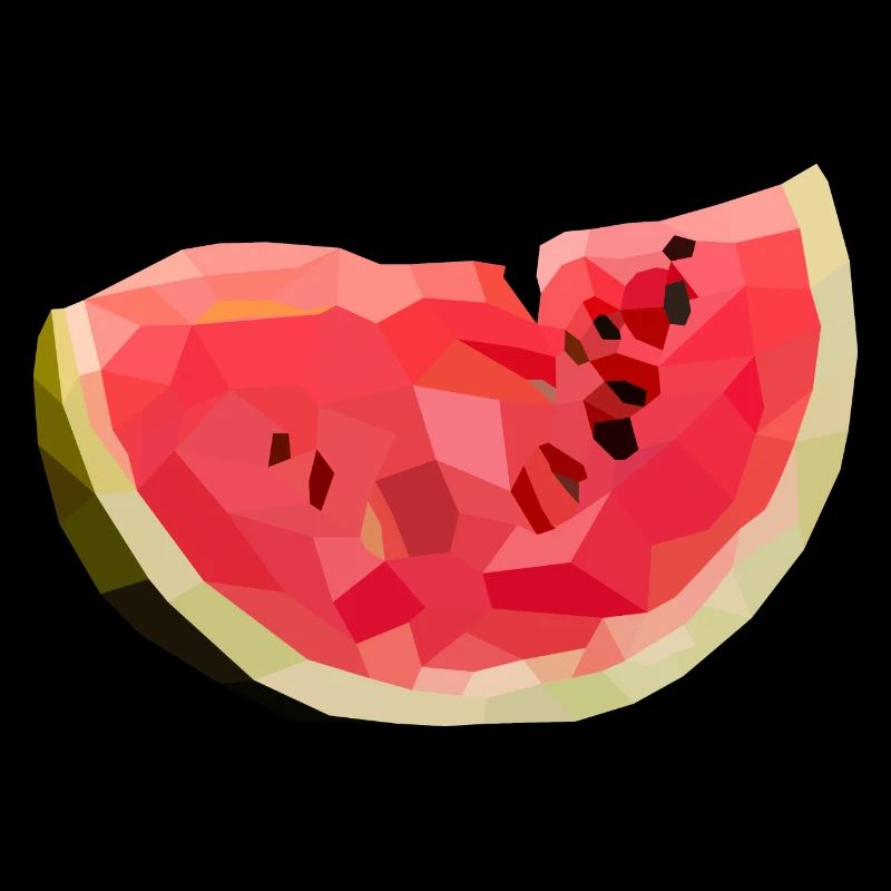 Melone Melon dans le style polygone