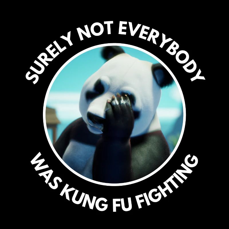 Panda Bear Kung Fu Combat Jogue Drôle de dicton