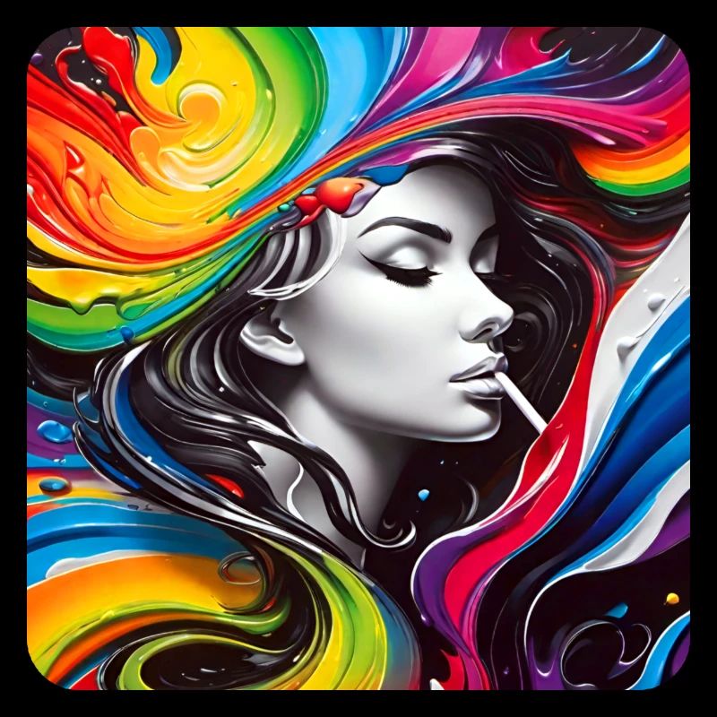 Coole Graffiti Frau
