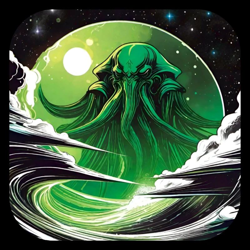 Monstre immortel de Cthulhu dans l’espace