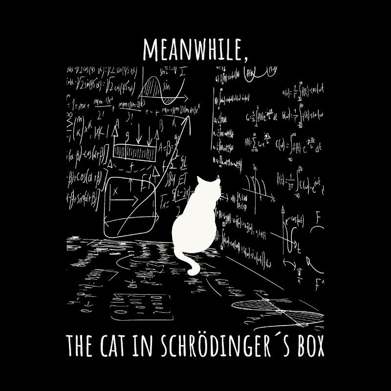 Le chat de Schrödinger Nerd Humour Physique Design