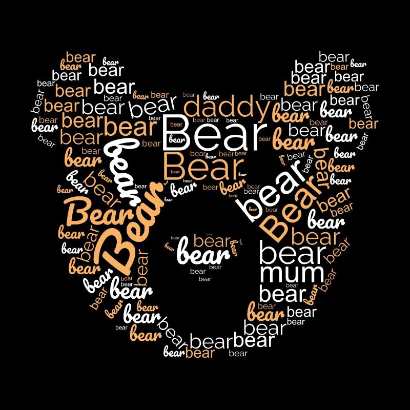 Teddy Bär Bärchen - Teddy Bear Word Cloud Art