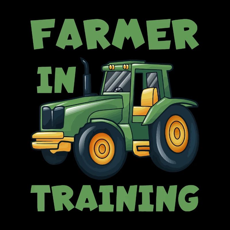 Kinder lustiger Traktor Junge Bauer in Ausbildung Traktor
