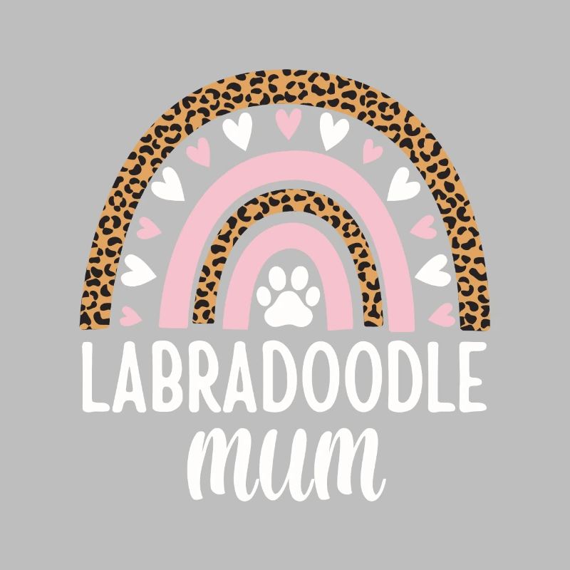 Labradoodle Mama Mama Regenbogen Leopard Muttertag