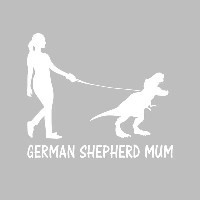 German Shepherd Mum Dinosaur GSD Owners Funny Moth
