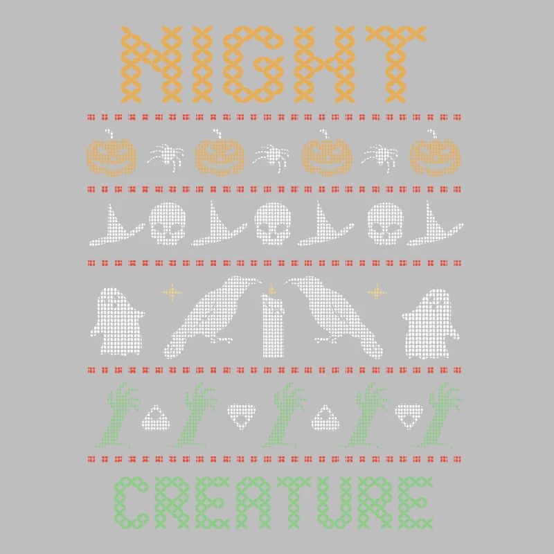 Stitch Pattern Horror Night Creatures Halloween