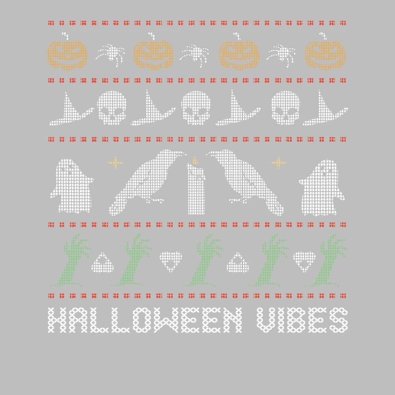 Stitch Pattern Horror Creatures Vibes Halloween