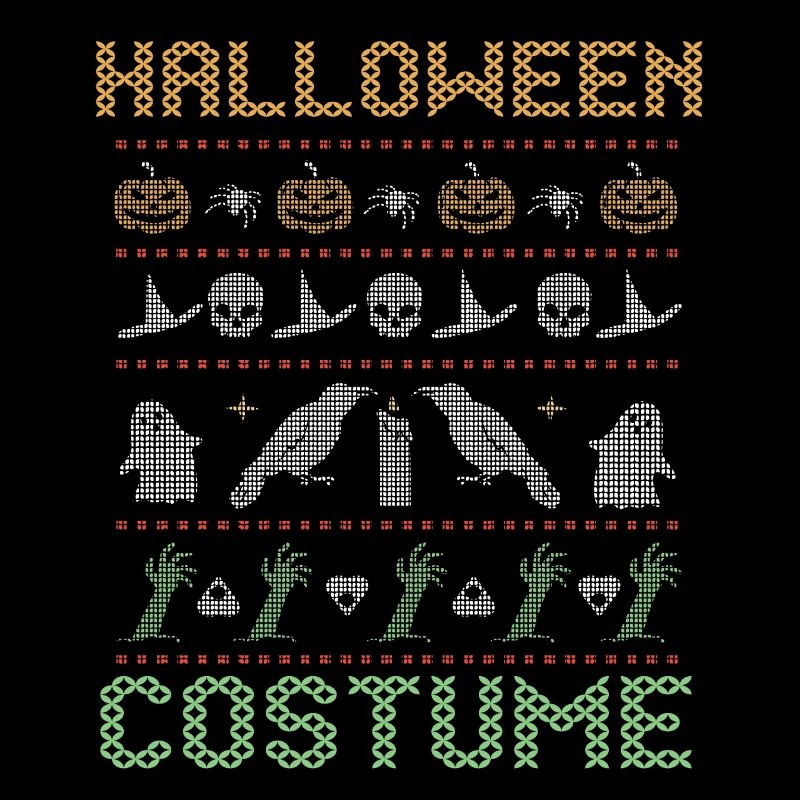 Stitch Pattern Horror Scary Creatures Halloween